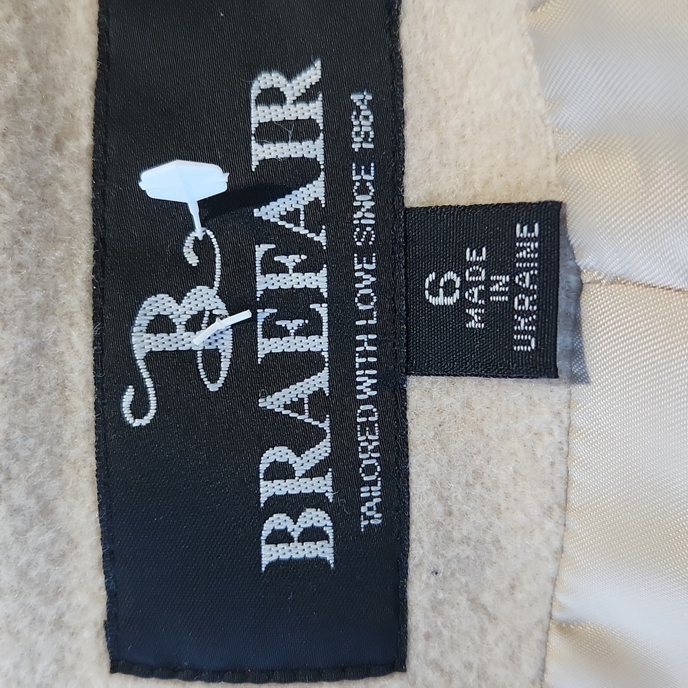 Braefair long wool coat , Sz 6 vintage, trench, fully lined - Picture 8 of 10